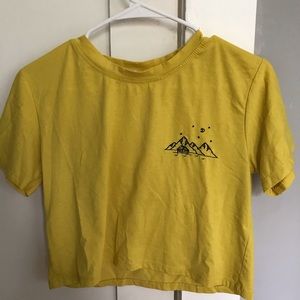 mustard yellow crop top